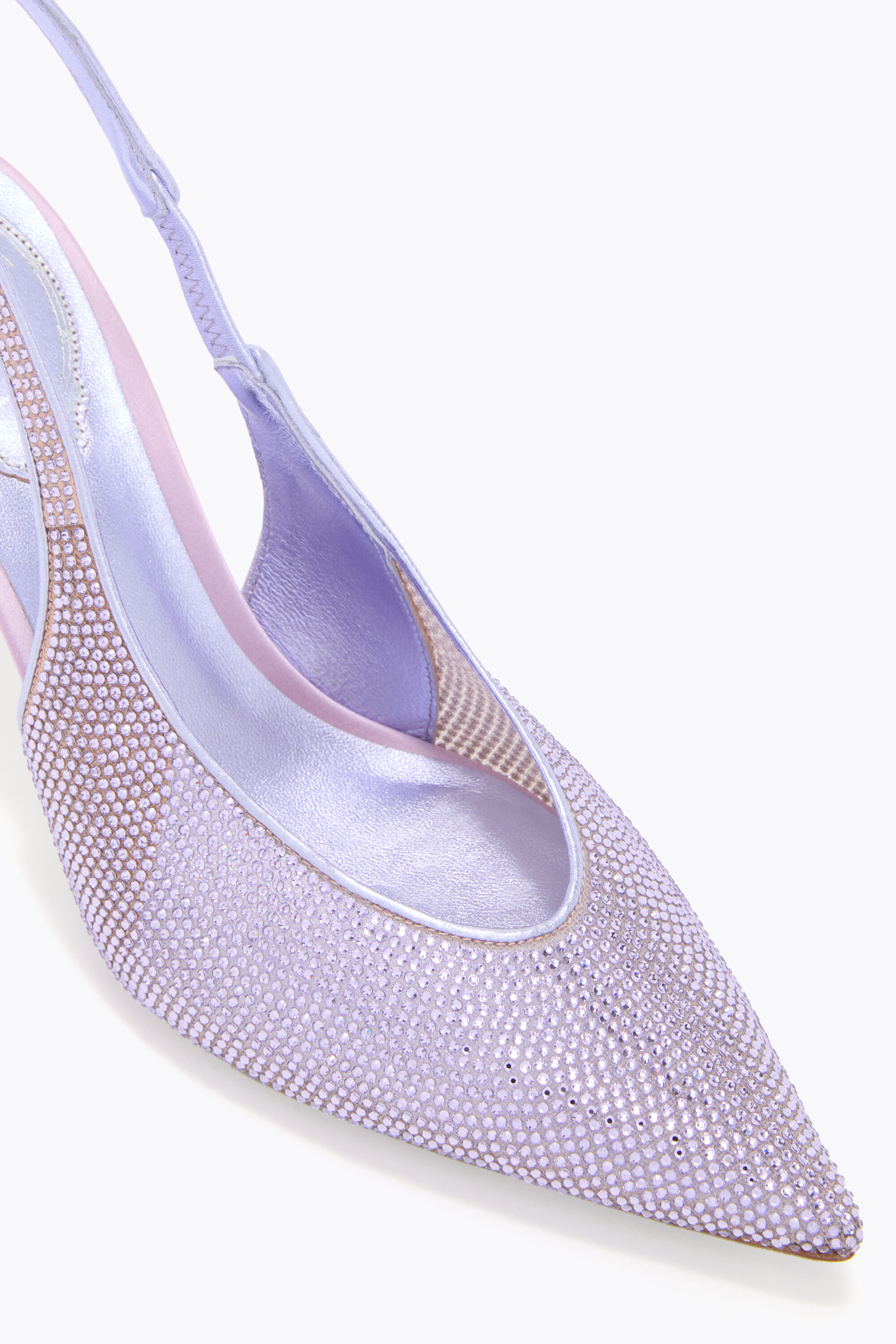 Jeweled JINNY METALLIC VIOLET SLINGBACK 80 | Rene Caovilla®