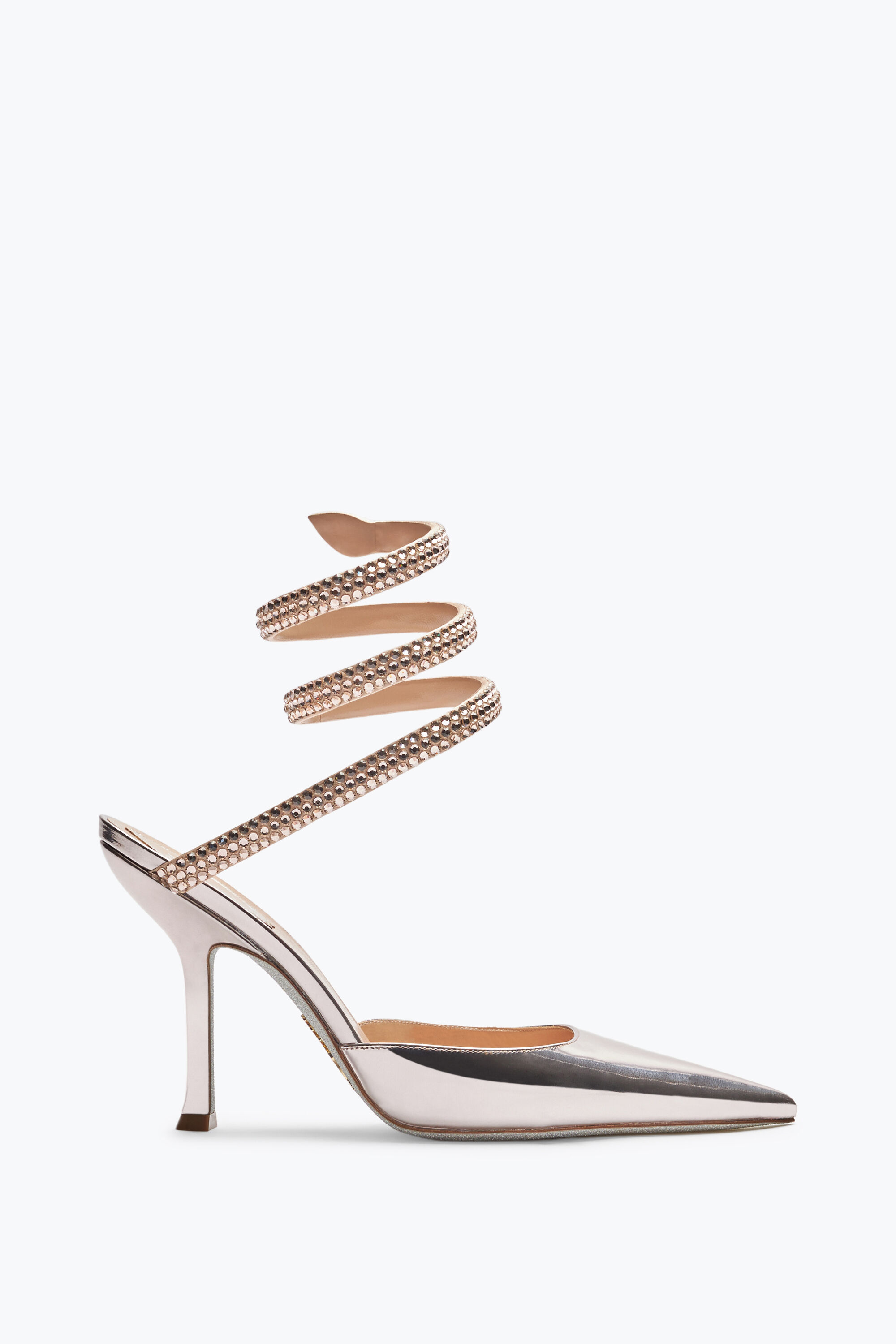 Jeweled Cleo Powder Pink Pump With Crystals 105 | Rene Caovilla®