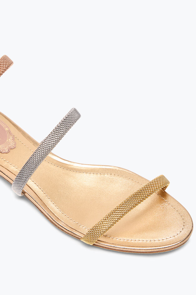 TRIGOLD CLEO THREE-TONED FLAT SANDAL 10