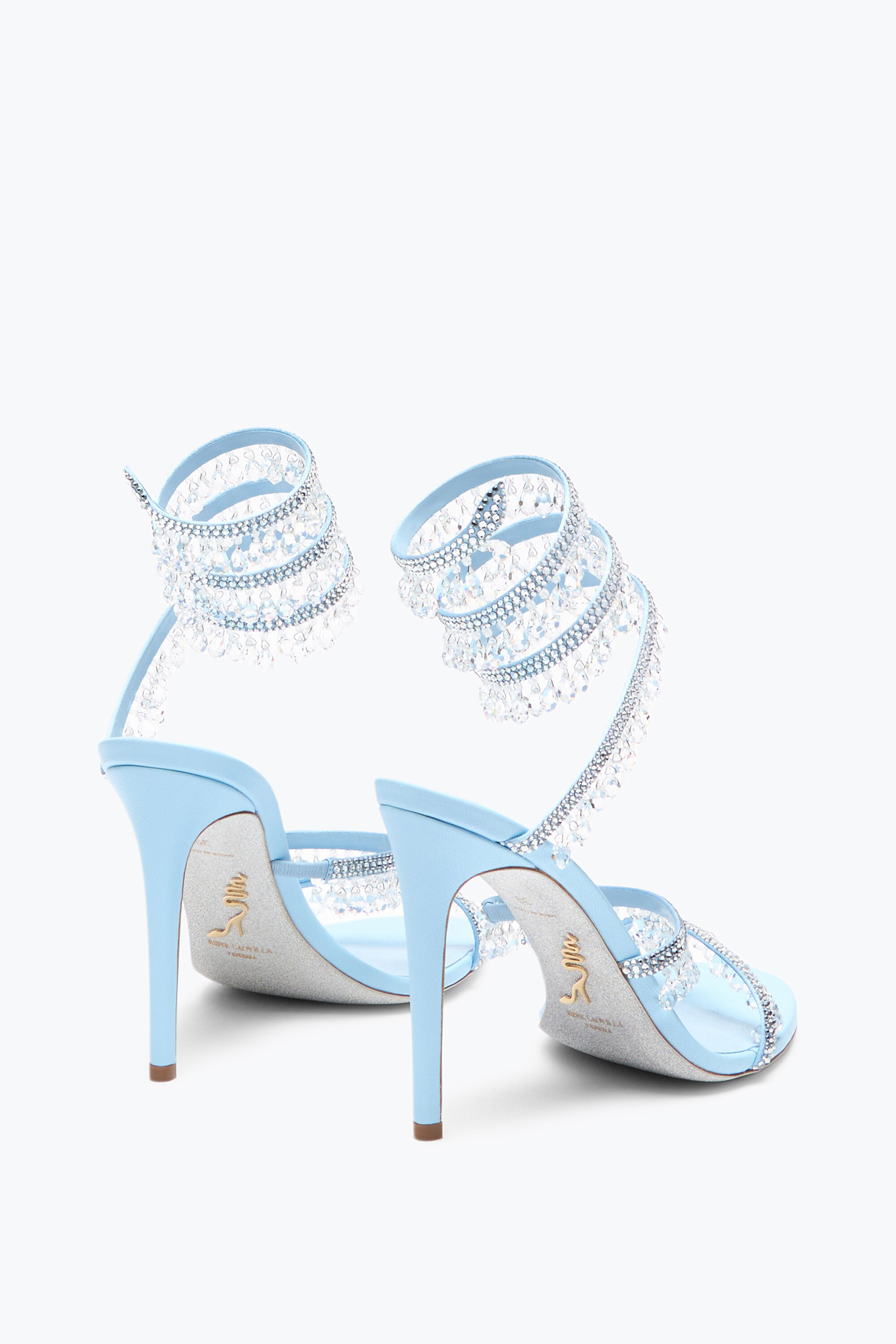Jeweled CHANDELIER SKY BLUE SANDAL 105 | Rene Caovilla®