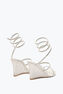 CLEO SILVER WEDGE SANDAL 80