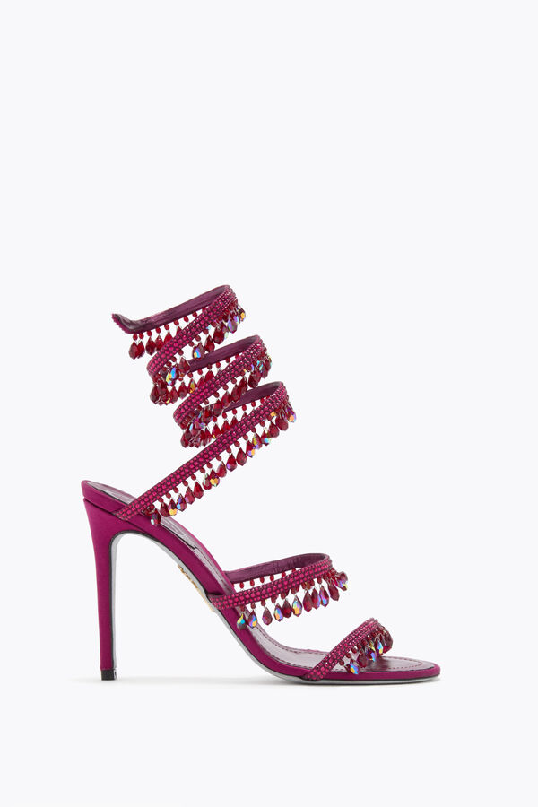 CHANDELIER PORPORA SATIN/RUBY STRASS SANDAL