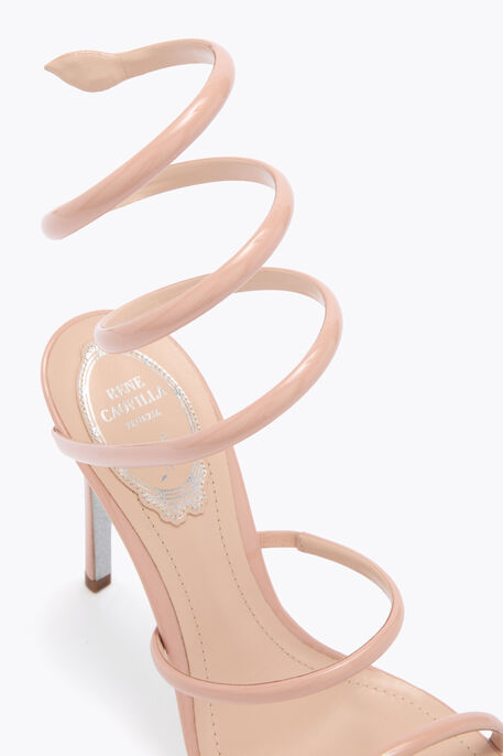 CLEO NUDE PATENT LEATHER SANDAL 105