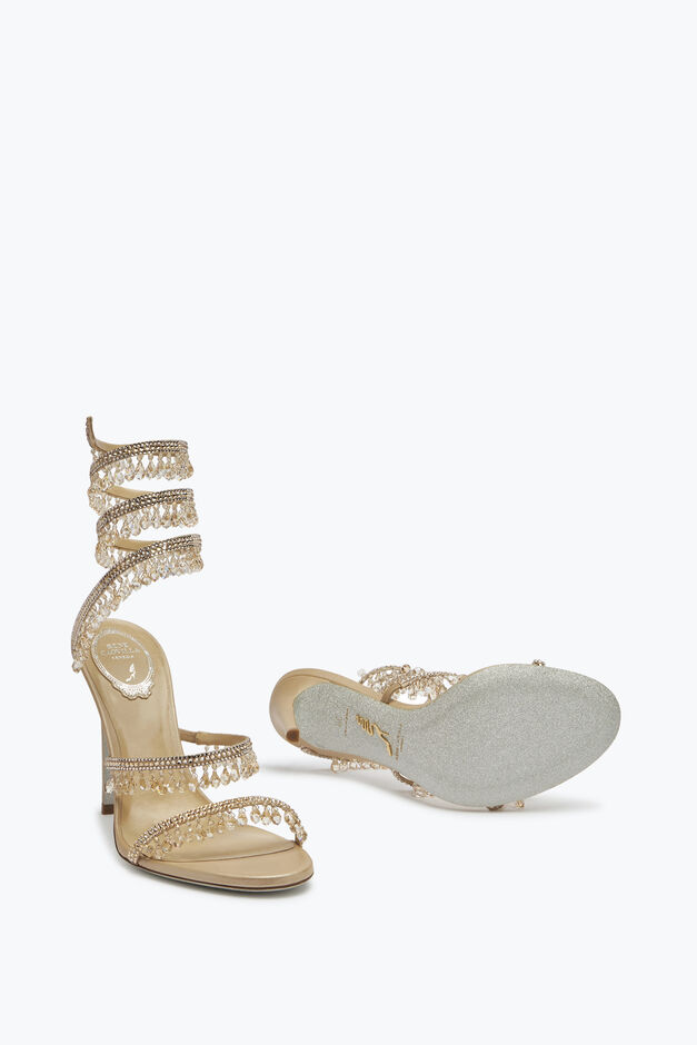 CHANDELIER CRYSTAL BEIGE SANDAL 105