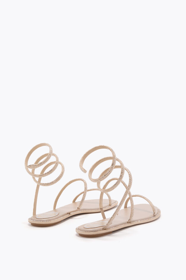 CLEO GOLD FLAT SANDAL 10