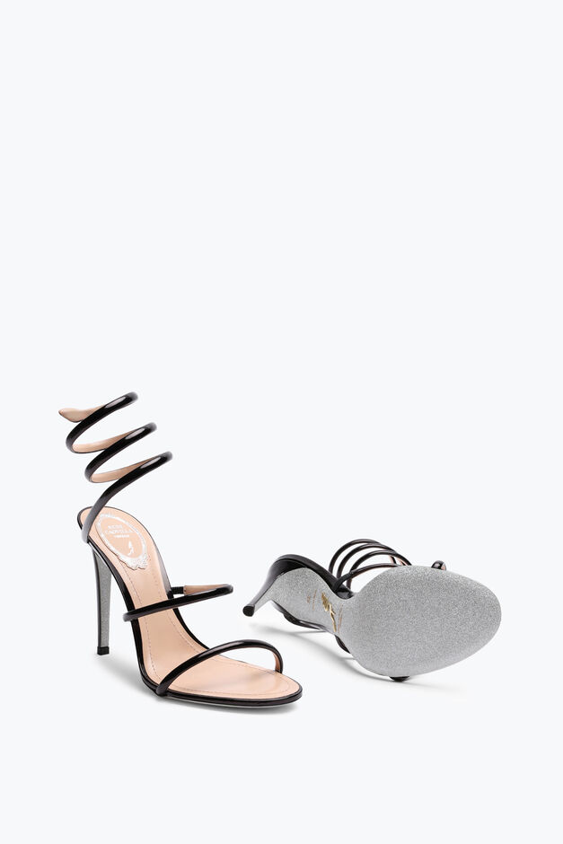 Cleo Metallic Black Sandal 105