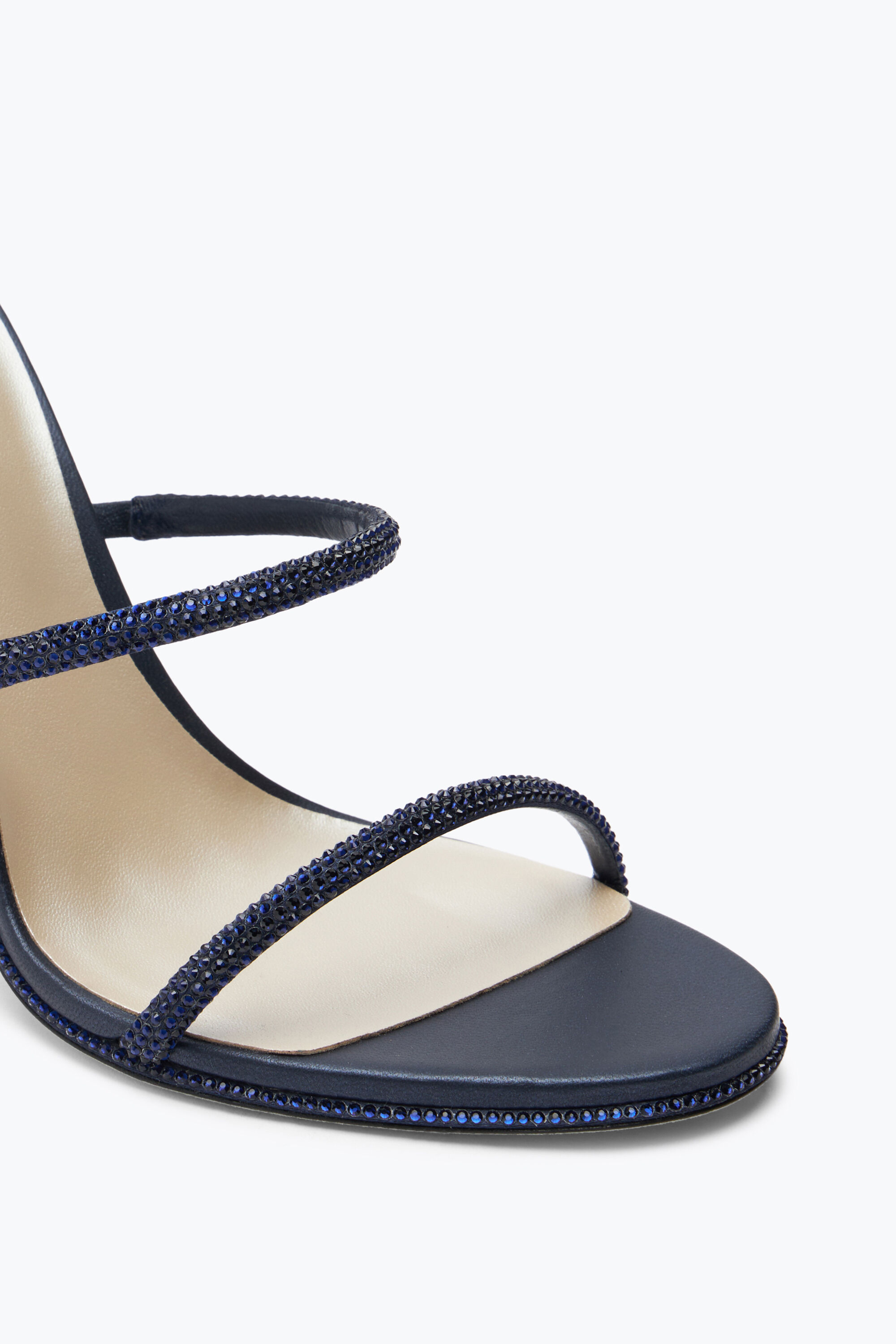 Jeweled Cleo Crystal Midnight Blue Sandal 105 | Rene Caovilla®