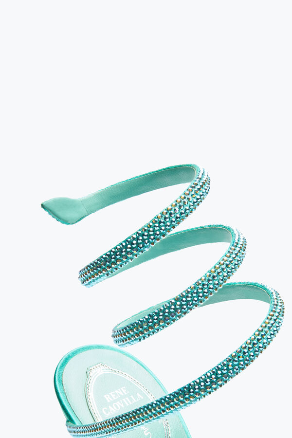 Cleo Aquamarine Sandal With Crystals 105