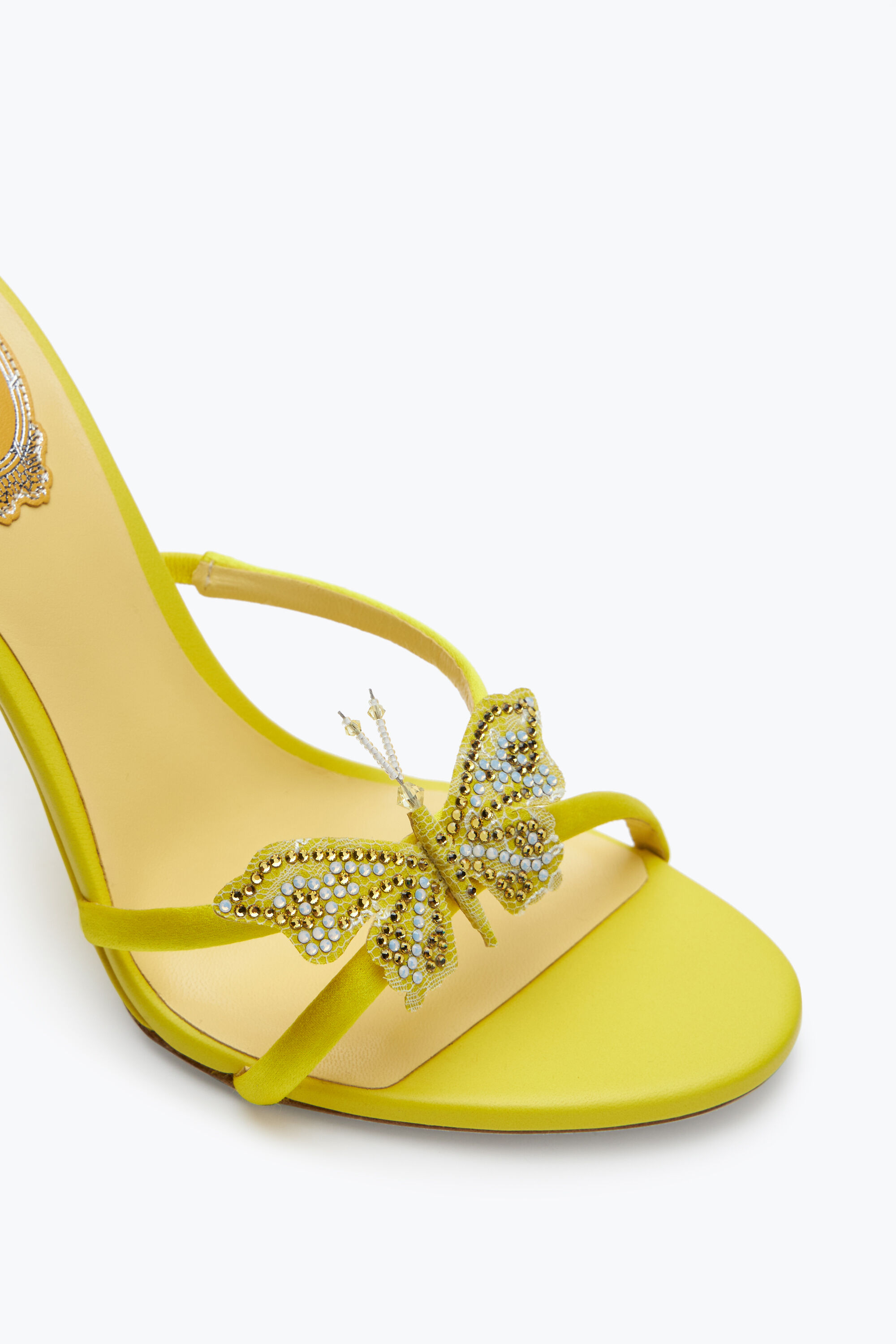 Yellow heels with butterfly deals