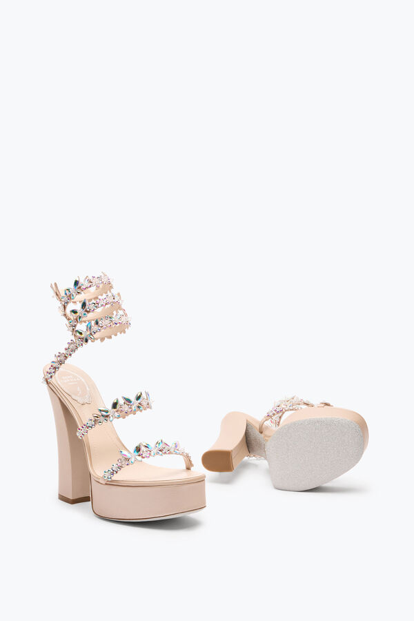 EDEN NUDE PLATFORM SANDAL 140