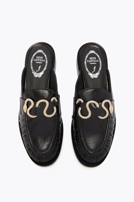 MORGANA BLACK MULE LOAFER 20