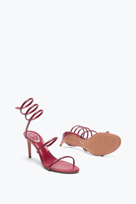 CLEO BURGUNDY AYERS LEATHER SANDAL 80