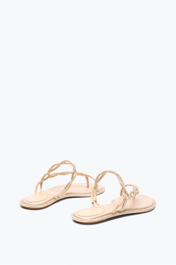 BRAID NUDE FLAT SANDAL 10
