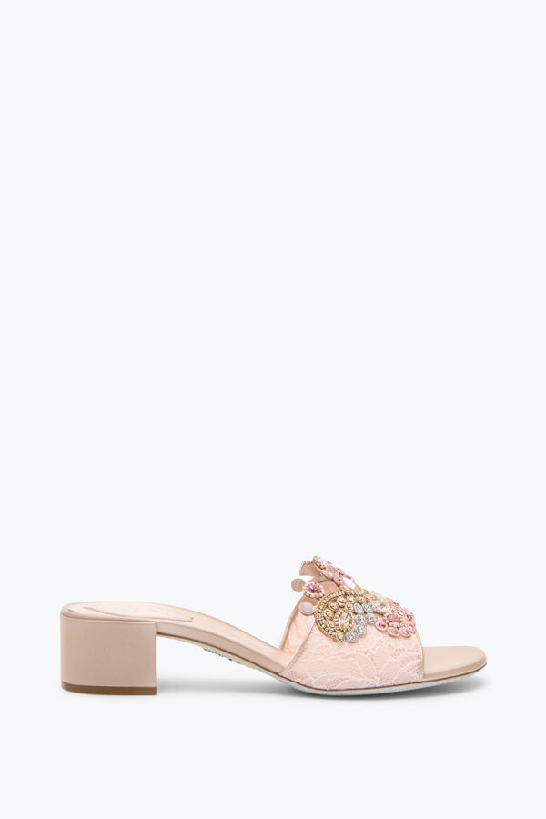 VENEZIANA POWDER PINK SLIDER SANDAL 40