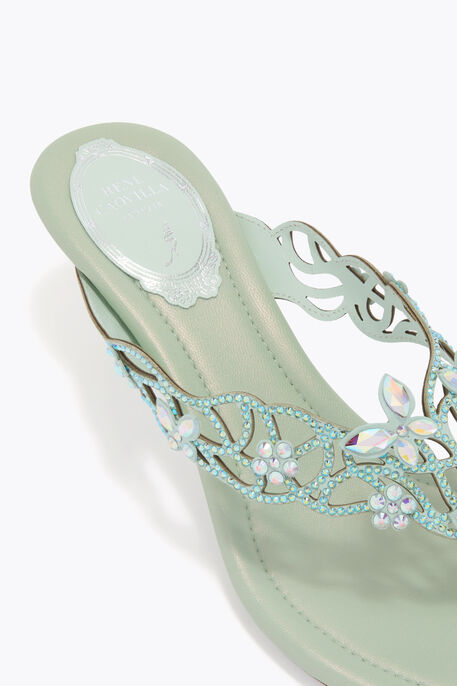 EDEN MINT GREEN THONG MULE 50