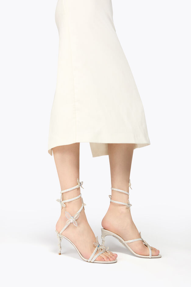 MARGOT WHITE SANDAL WITH BUTTERFLIES 80