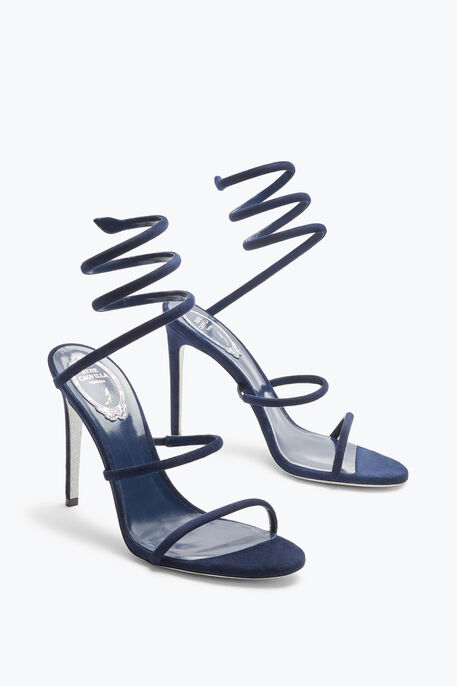 Cleo Blue Suede Sandal 105 Cleo Blue Suede Sandal 105