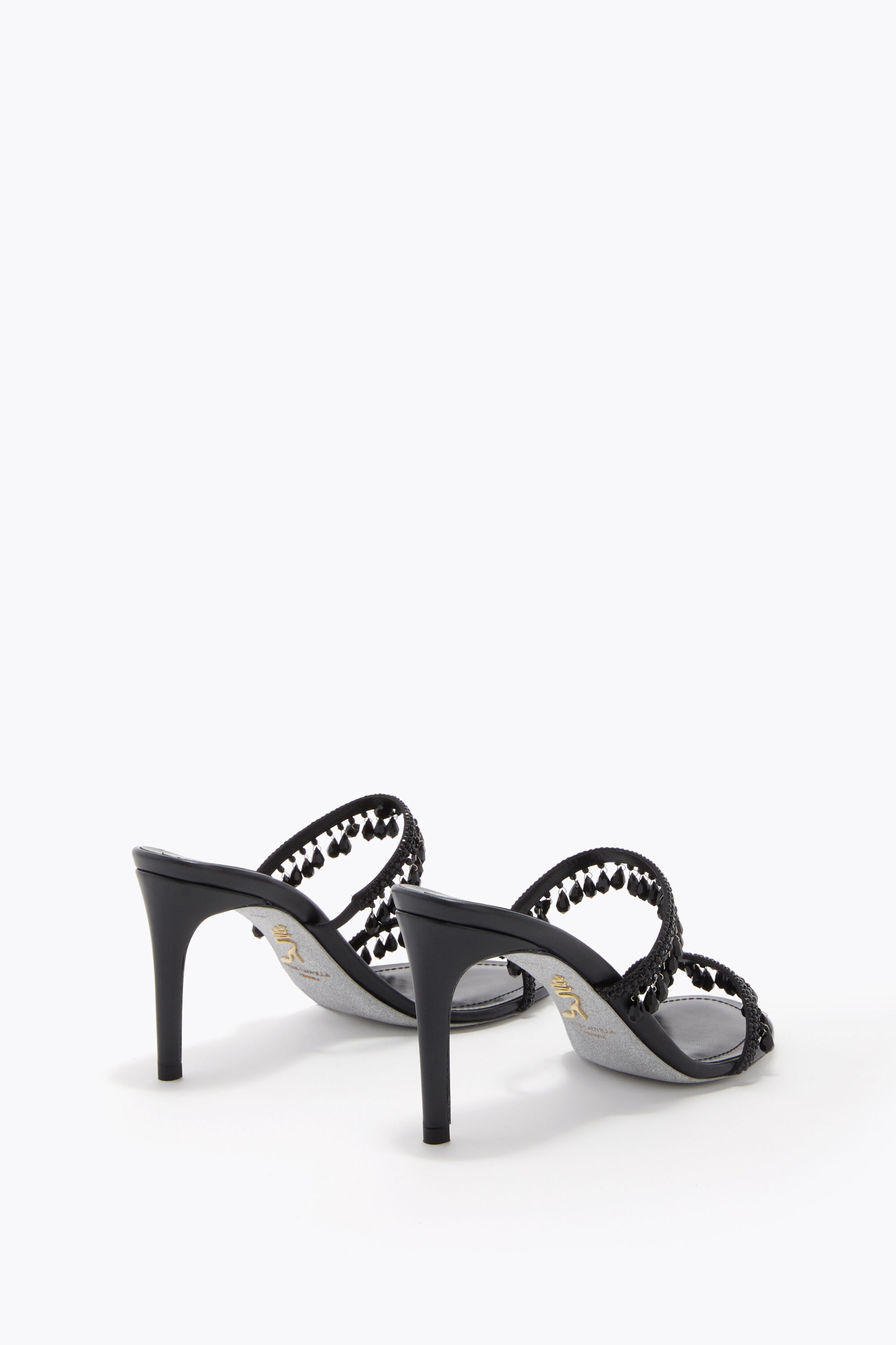 Jeweled CHANDELIER BLACK MULE 80 | Rene Caovilla®