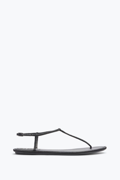 Diana Black Flat Sandal 10 Diana Black Flat Sandal 10