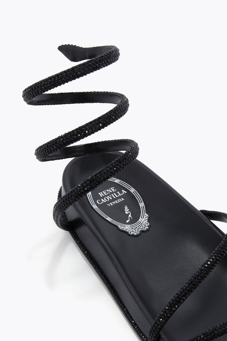 GISELE BLACK FLATFORM SANDAL 20