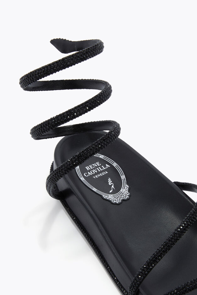 GISELE BLACK FLATFORM SANDAL 20