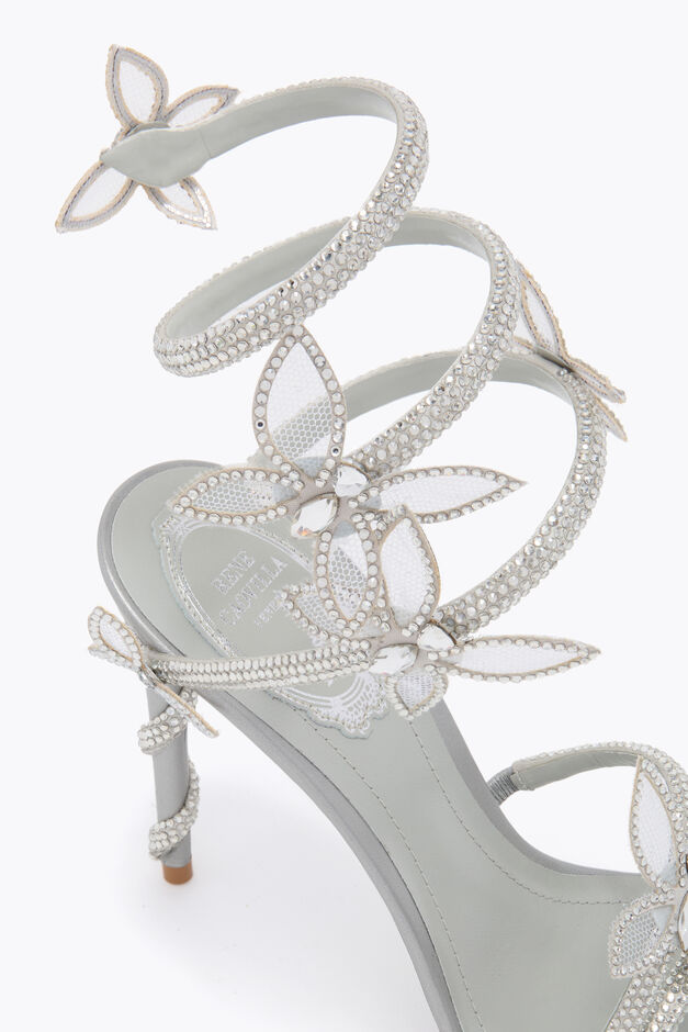 MARGOT METALLIC SILVER SANDAL 105