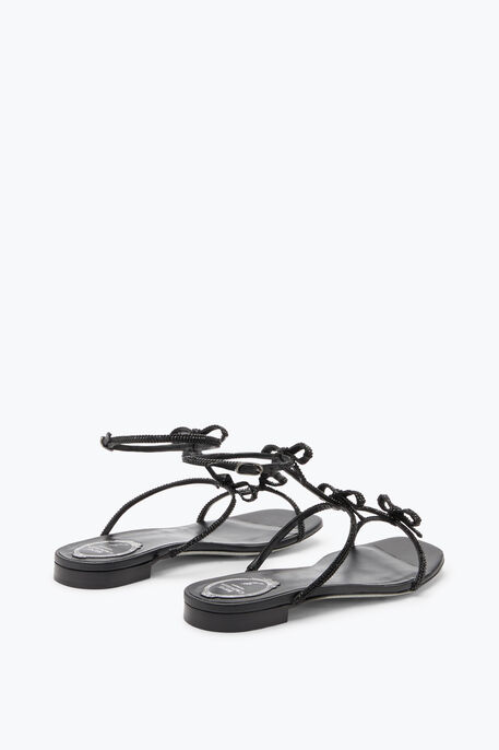 Caterina Black Flat Sandal 10 Caterina Black Flat Sandal 10
