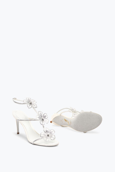 PEACH FLOWER IVORY SANDAL 80