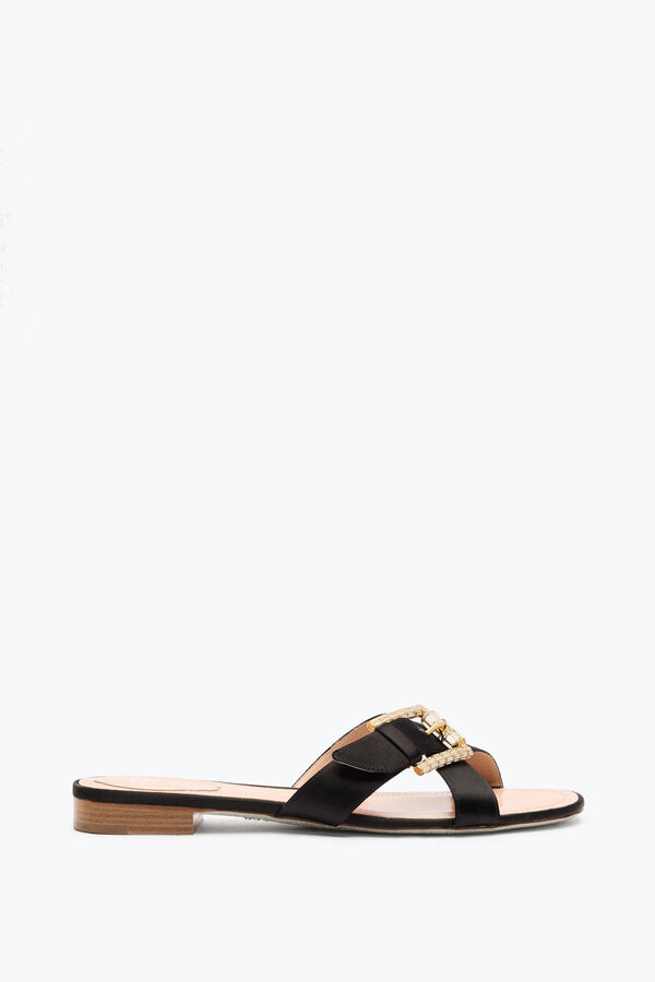 MARTHA BLACK FLAT SANDAL 10