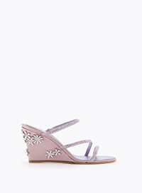 Jeweled EVA LILAC WEDGE SANDAL 80 | Rene Caovilla®
