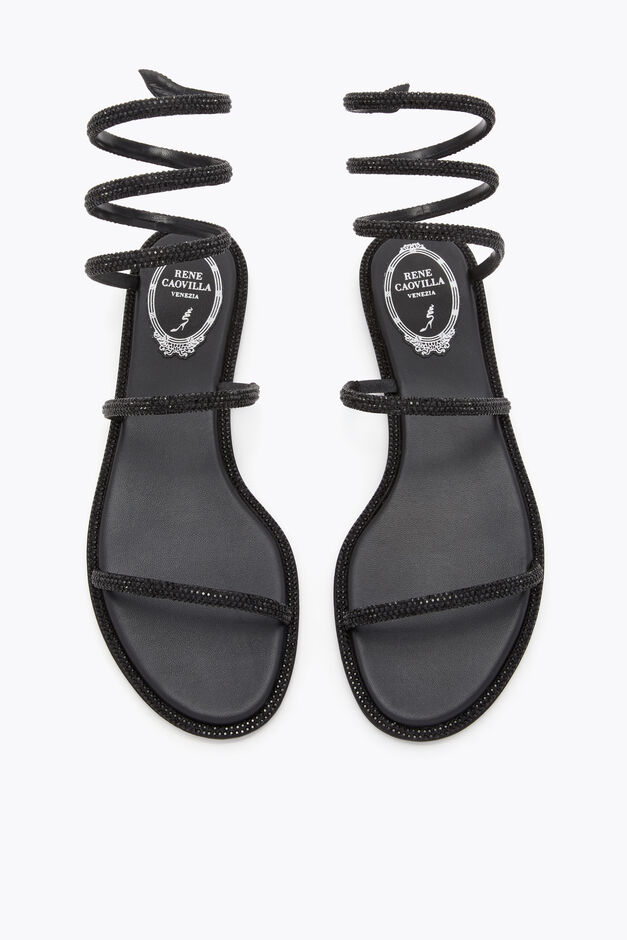 CLEO BLACK FLAT SANDAL 10