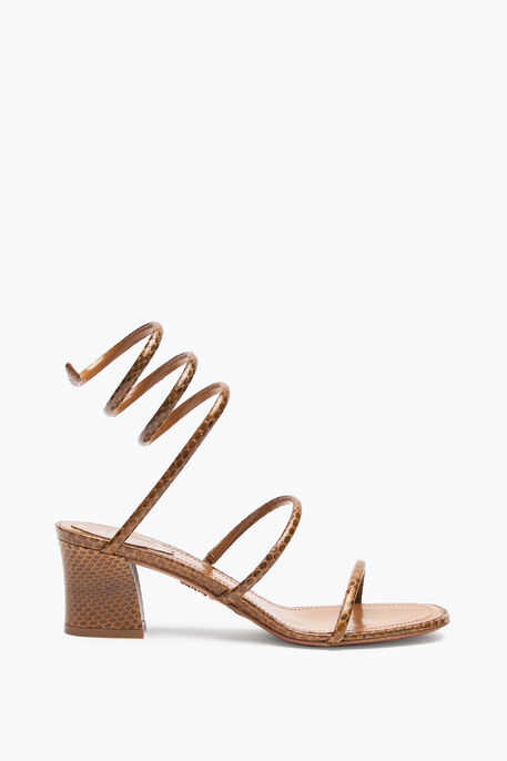 CLEO COGNAC AYERS LEATHER SANDAL 50