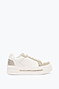 XTRA WHITE-SILVER SNEAKER WITH CRYSTALS 50