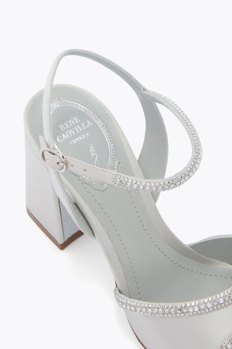 MARGHERITA PEARL GREY SANDAL 80