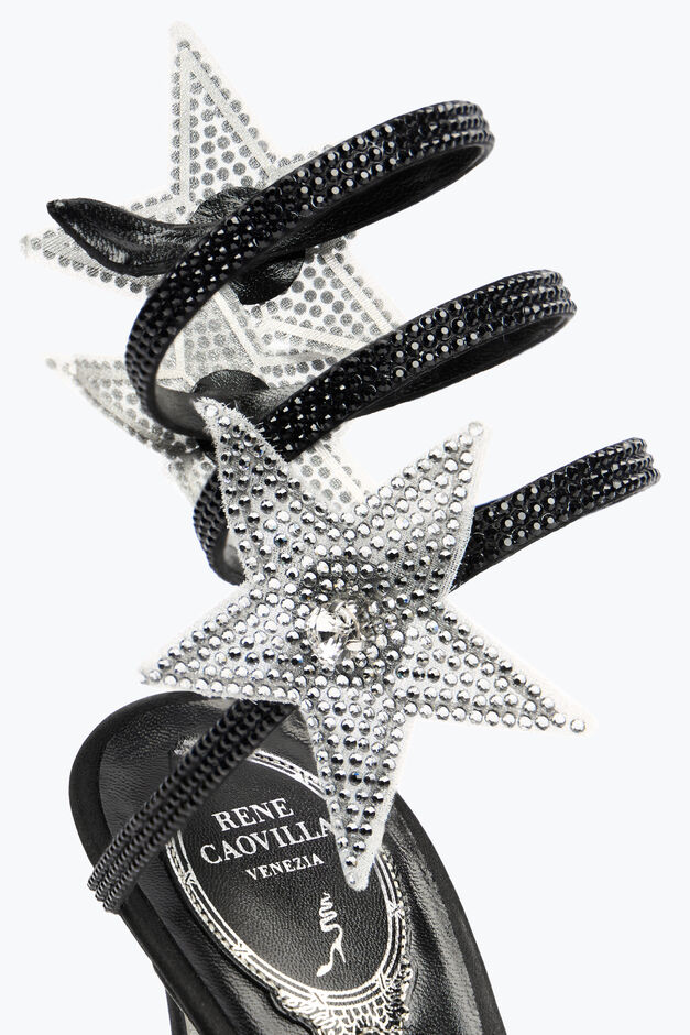 CLEO STAR BLACK & SILVER SANDAL 105