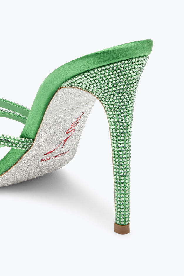 Irina Crystal Green Mule 105