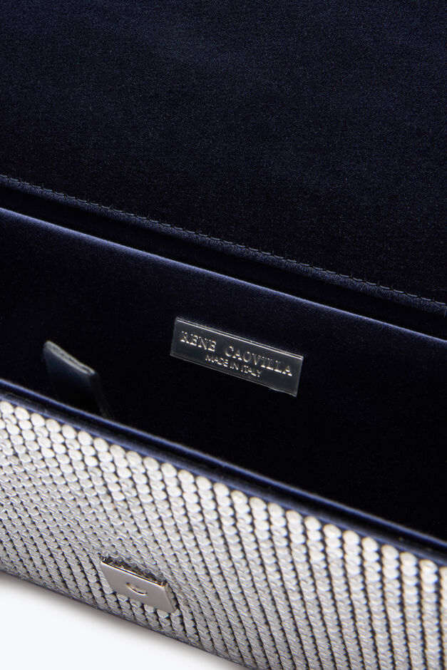 Zafira Blue Clutch With All-Over Crystals Zafira Blue Clutch With All-Over Crystals