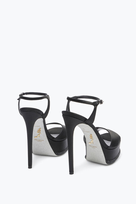 Anastasia Crystal Black Sandal 130