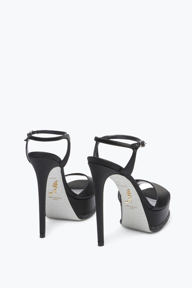 Anastasia Crystal Black Sandal 130