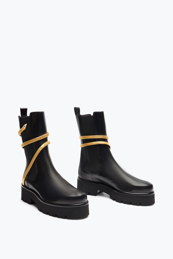 Juniper Black And Gold Biker Boot 45