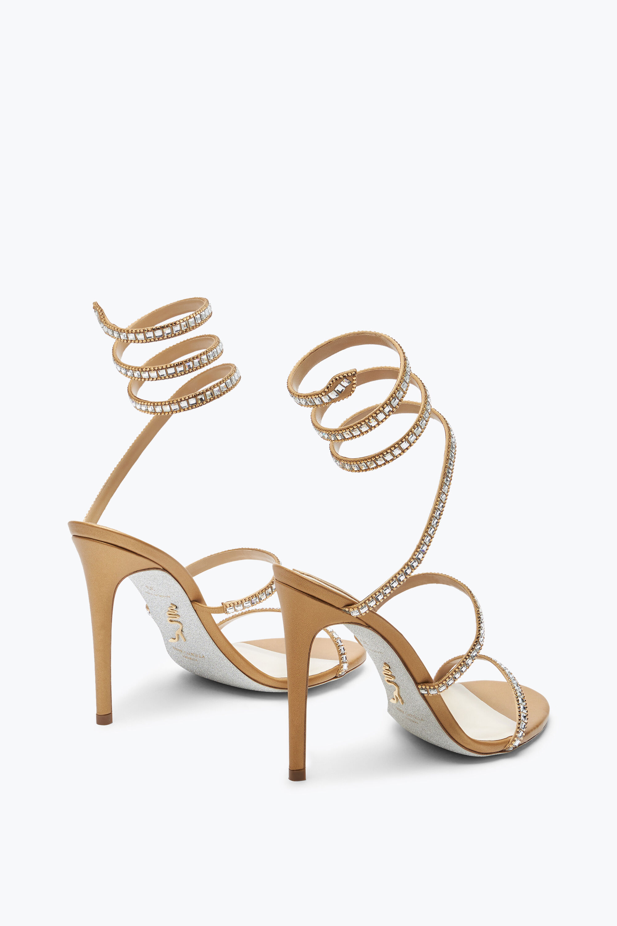 Champagne gold heeled sandals online