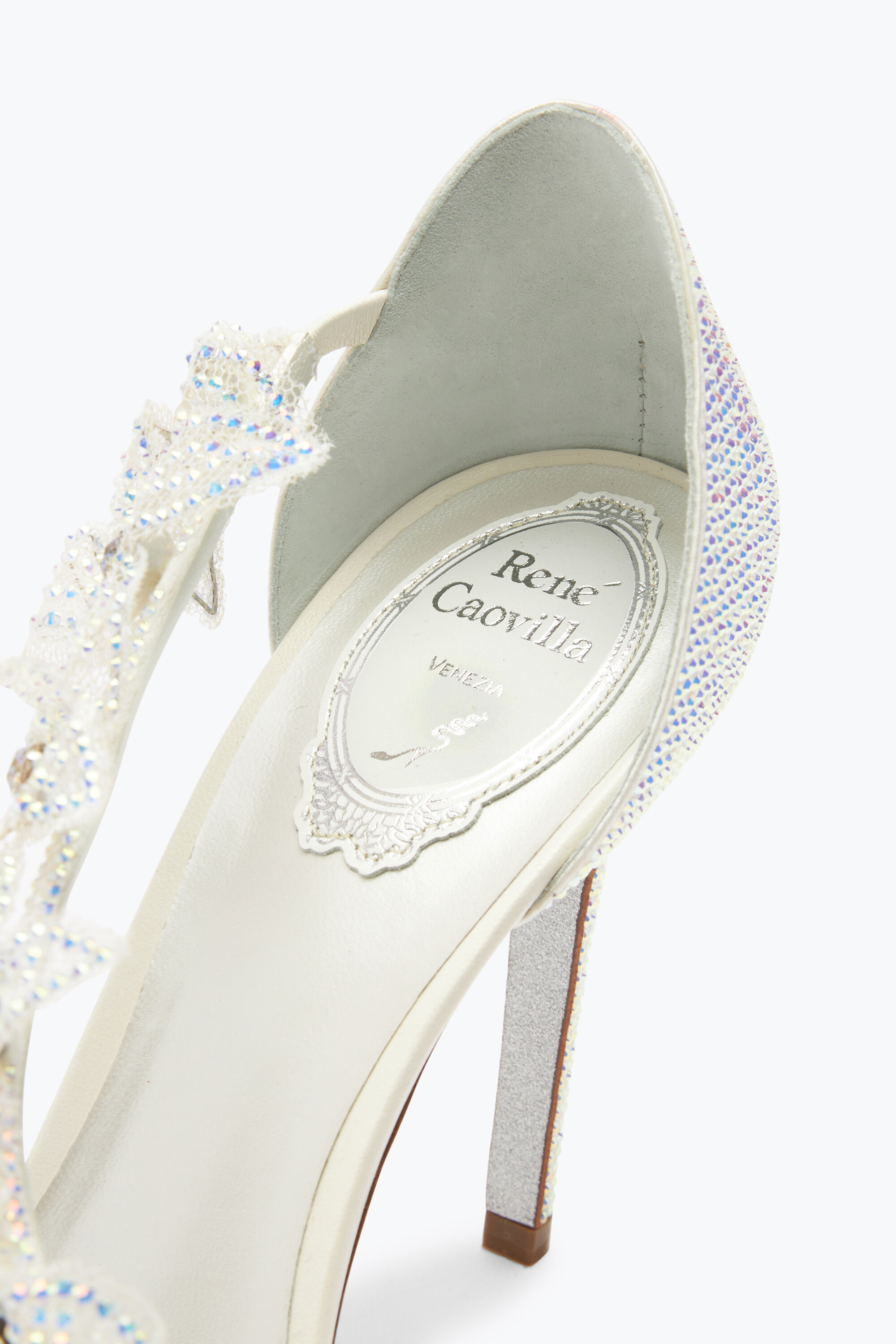 サンダル・ミュール Floriana Sandals - Rouje - Leather - White White mesh leather wedge mules | Rouje