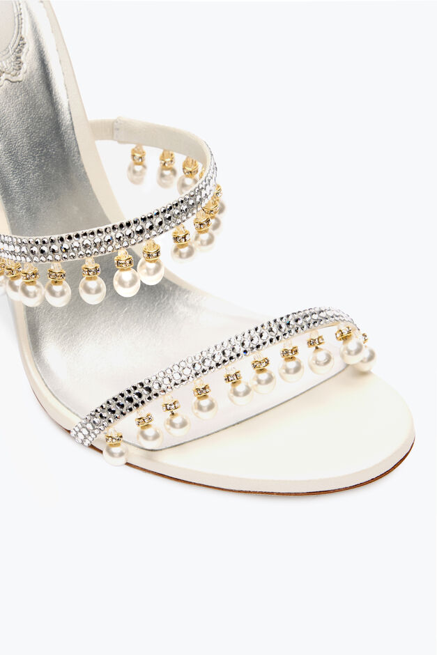 CHANDELIER IVORY SANDAL WITH PEARLS 105 CHANDELIER IVORY SANDAL WITH PEARLS 105