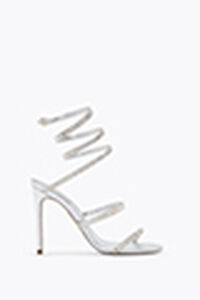 CLEO SPARK SILVER LAMB/CRYSTAL STRASS SANDAL
