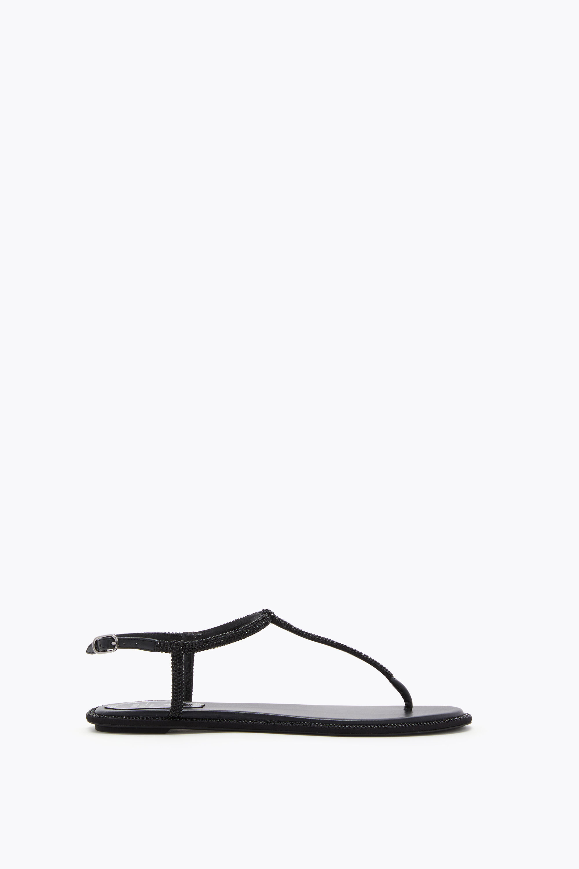 Jeweled DIANA CRYSTAL BLACK SANDAL 10 | Rene Caovilla®