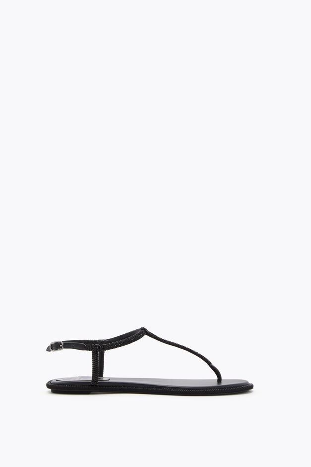 DIANA CRYSTAL BLACK SANDAL 10