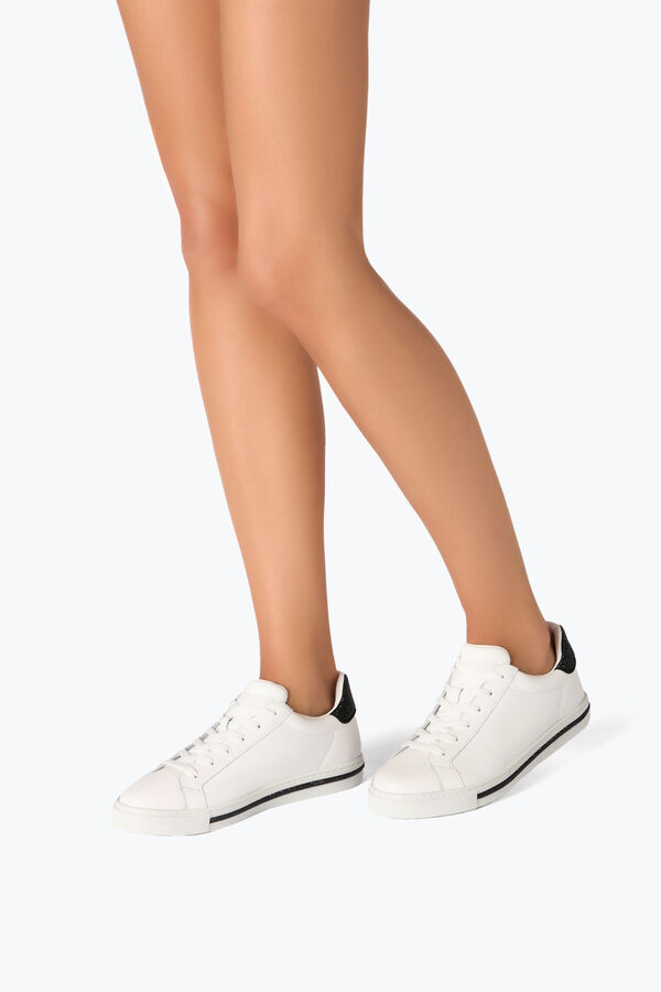 Xtra White-Black Sneaker With Crystals 15