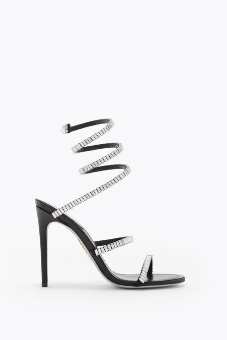 CLEO SPARK BLACK AND SILVER SANDAL 105