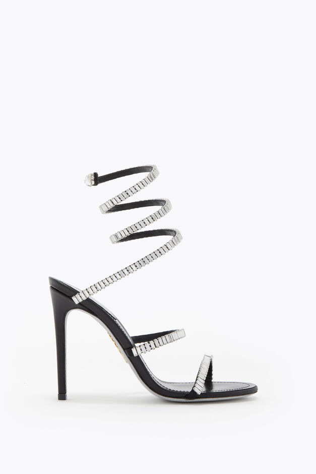 CLEO SPARK BLACK AND SILVER SANDAL 105