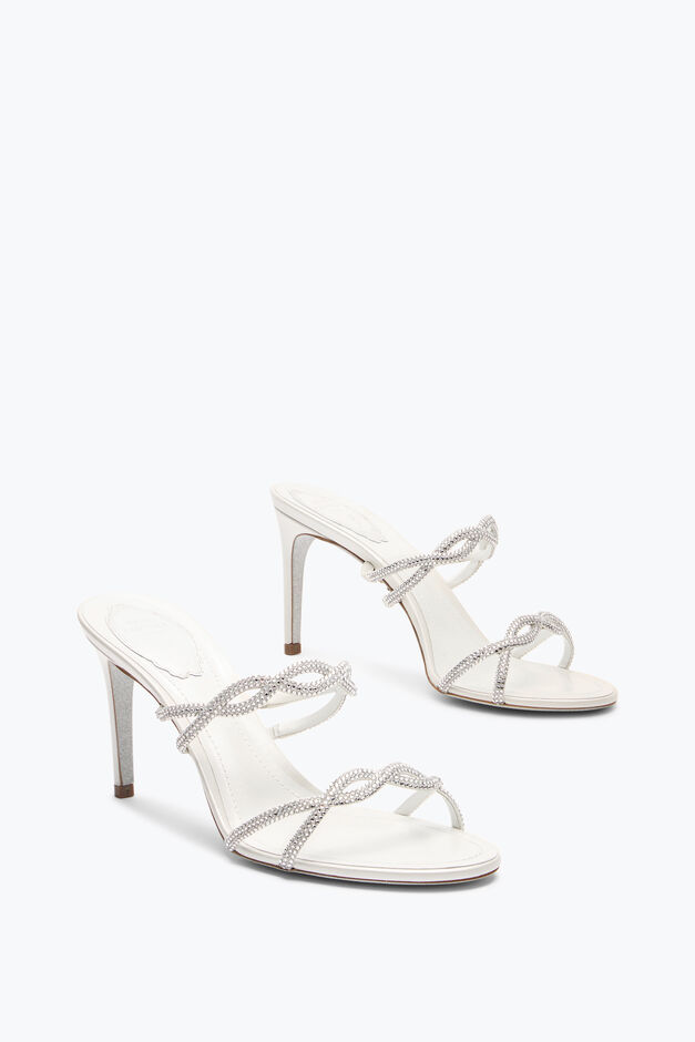 BRAID IVORY SLIDER SANDAL 80